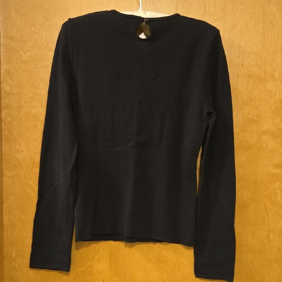 Mossimo Supply Co. Black Sweater with Cream Floral Embroidery - Picture 3 of 6